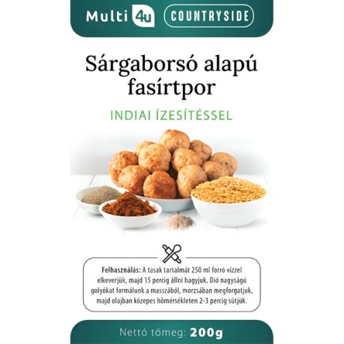 Multi 4U Countryside Sárgaborsó fasírt indiai 200g