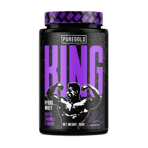 Pure Gold KING Hydro Whey tejsavó fehérje italpor Coffee Caramel ízű - 900g