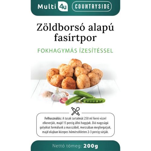 Multi 4U Countryside Zöldborsó fasírt fokhagymás 200g