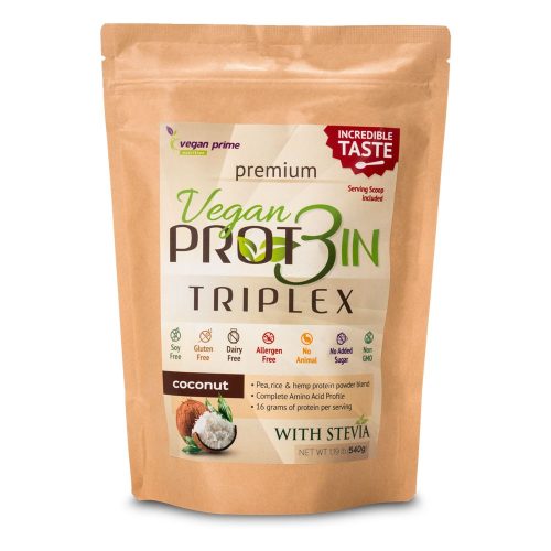 Vegan Prot3in Triplex fehérje shake 540 g - kókusz