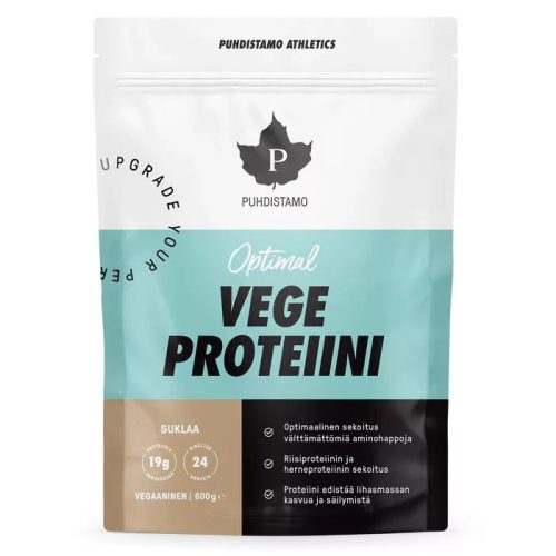 Puhdistamo Athletics optimal vegán protein csokoládé 600 g