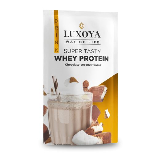 Luxoya Whey Protein tejsavó fehérje italpor Csokoládé-Kókusz 30 g