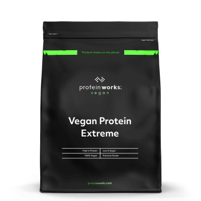 Protein Works Vegan Protein Extreme fehérjepor 1000 g - selymes csoki