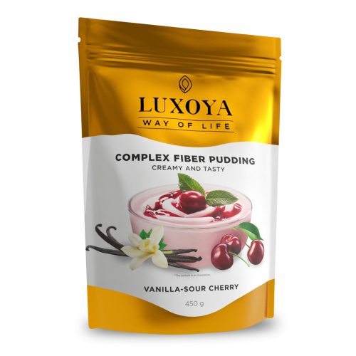 Luxoya Complex Fiber Pudding Rost puding Fehér csokoládé-Erdei gyümölcs ízű 450g 