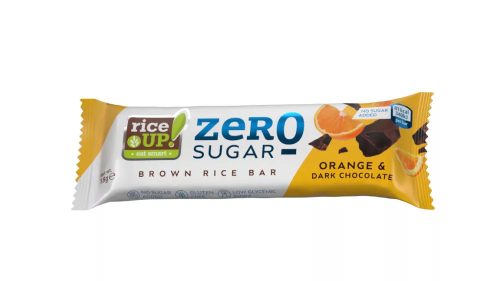 Rice UP Zero sugar rizsszelet étcsokival 18 g - narancs ízű