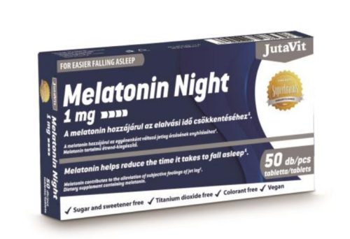 JutaVit Melatonin Night 1 mg Melaton tartalmú tabletta 50 db