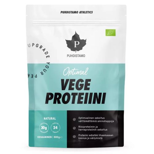 Puhdistamo Athletics optimál bio vegán protein ízesítetlen 600 g