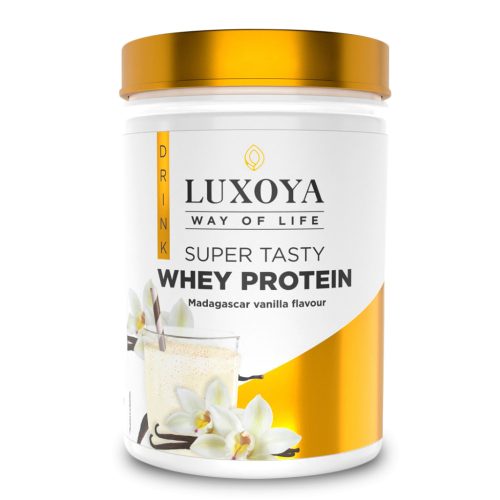 Luxoya Whey Protein tejsavó fehérje PET Madagaszkári vanília 450 g