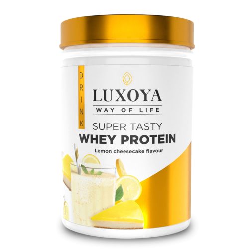 Luxoya Whey Protein tejsavó fehérje Pet Citromos sajttorta 450 g