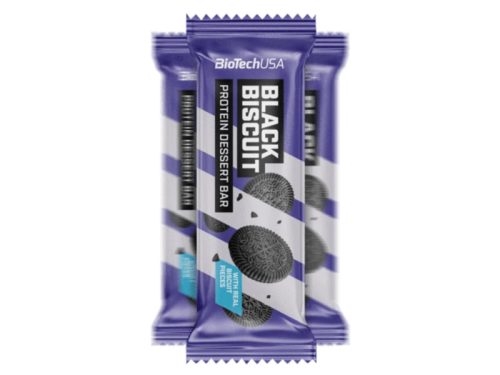 Biotech Protein Dessert Bar Black Biscuit fehérjeszelet 50 g (2024.09.28.)