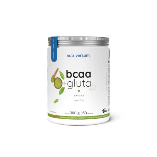 Nutriversum BCAA + GLUTA aminosav - Flow - 360 g - sugar free matcha