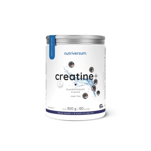 Nutriversum Creatine+ Sugar Free fekete ribizli 300 g 