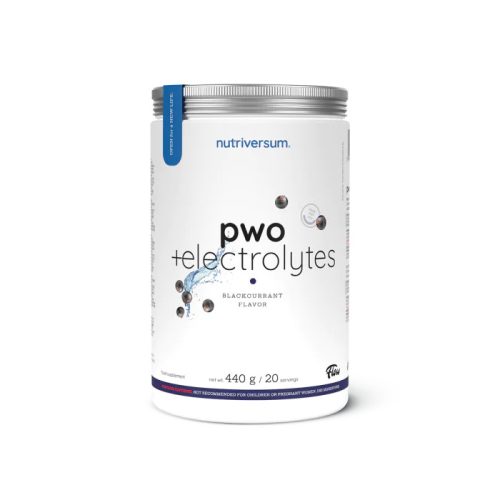 Nutriversum PWO + electrolytes - Flow - 440 g -feketeribizli