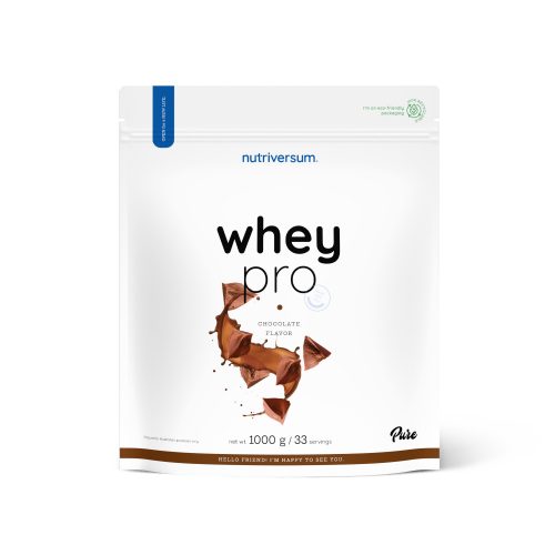 Nutriversum PURE Whey Pro tejsavó fehérje, csokoládé, 1000 g