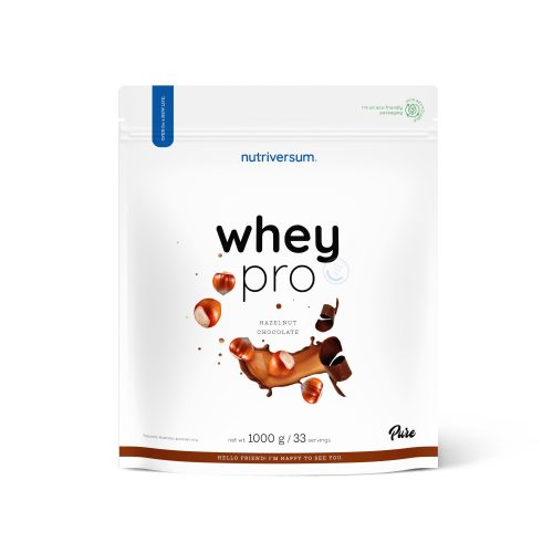 Nutriversum PURE Whey Pro tejsavó fehérje, mogyorós csokoládé 1000 g