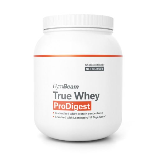 GymBeam True Whey Prodigest tejsavófehérje 900 g - csokoládé