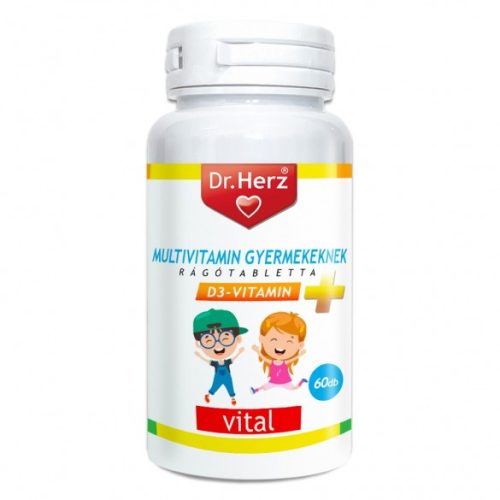 Dr. Herz Multivitamin Gyerekeknek+D3 rágótabletta 60 db