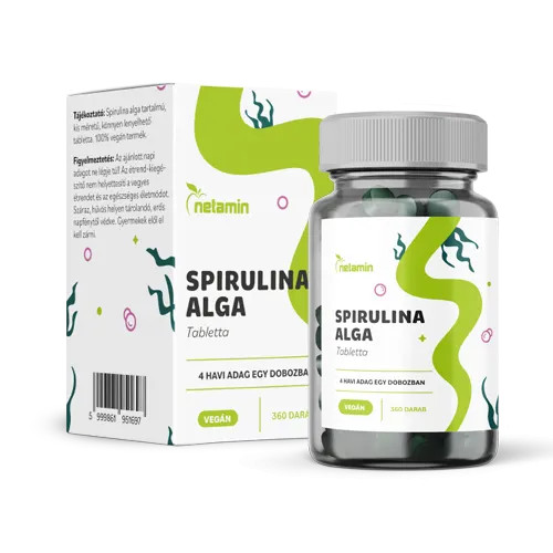 Netamin Spirulina Alga 250 mg tabletta 360 db