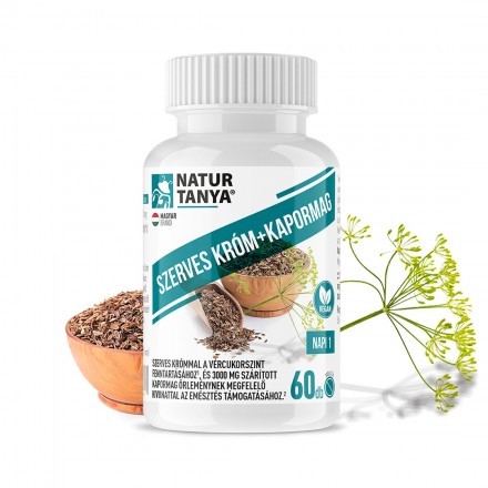 Natur Tanya® 3000mg Kapormag tabletta szerves krómmal 60 db