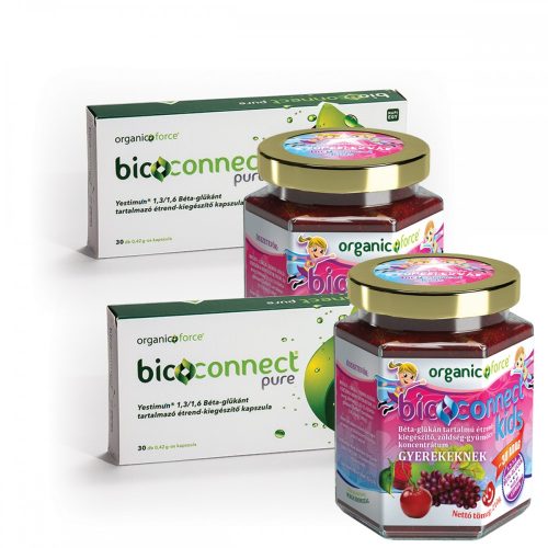 organic force Bioconnect Kids Szuperlekvár 2 x 210 g + Bioconnect Pure kapszula 2 x 30 db