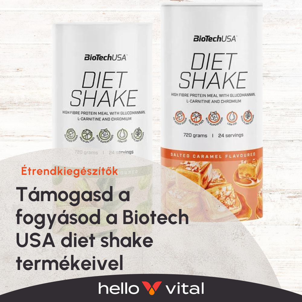 Támogasd a fogyásod a Biotech USA diet shake termékeivel