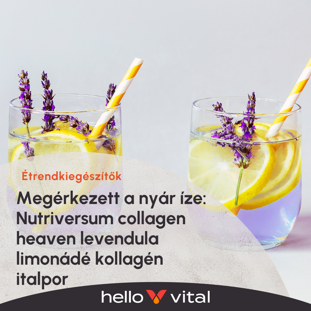 Megérkezett a nyár íze: Nutriversum collagen heaven levendula limonádé kollagén italpor