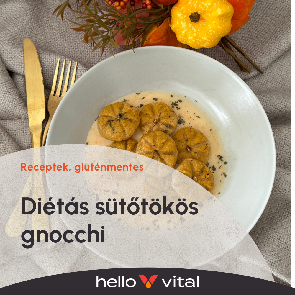 Diétás sütőtökös gnocchi tejszínes mártással